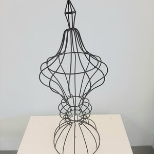Elegant Black Wire Sculpture